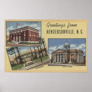 Large Letter Scenes - Hendersonville, NC 2 Poster