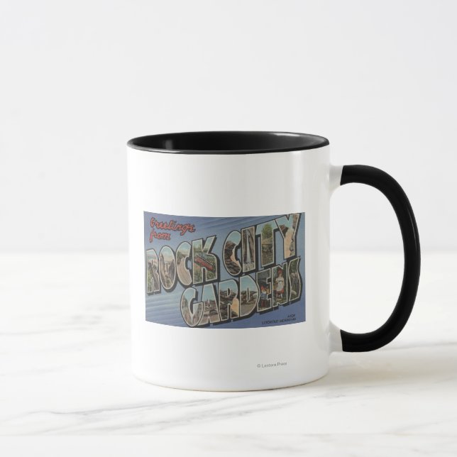 Large Letter Scenes - Rock City Gardens, TN Mug (Right)