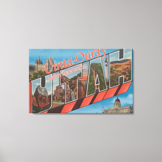 Large Letter Scenes - Utah Canvas Print (Front)