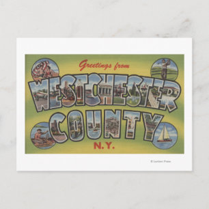 Large Letter Scenes - Westchester County, NY Postcard