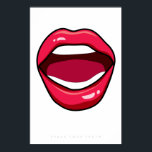 Large Lips | Retro Pop Art Poster 60s 70s | Quote<br><div class="desc">"Speak your truth" 60's 70's Retro poster - Minimalist Red Lips
Looks fabulous in a black frame.

Follow me on Instagram or Facebook or subscribe for updates on TakaraBeech.com ...  I'd love to connect with you.

Share your new art work on social media and tag #takarabeech</div>