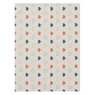 Large - Lovely hearts / orange cream dark Tablecloth