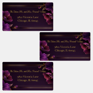 Large Luminous Violets Purple Return Address