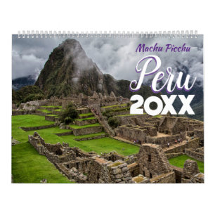 Large Machu Picchu Peru Scenic Wall Calendar 20256
