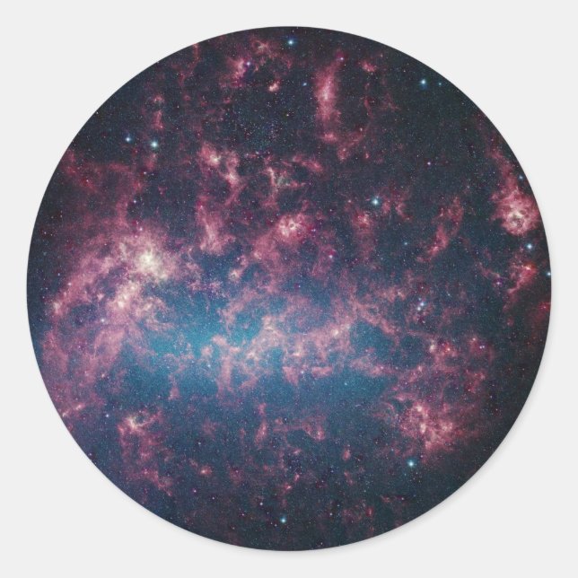 Large Magellanic Cloud - Galaxy and Stars Classic Round Sticker (Front)