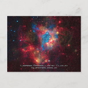 Large Magellanic Cloud Superbubble in Nebula N44 Postcard