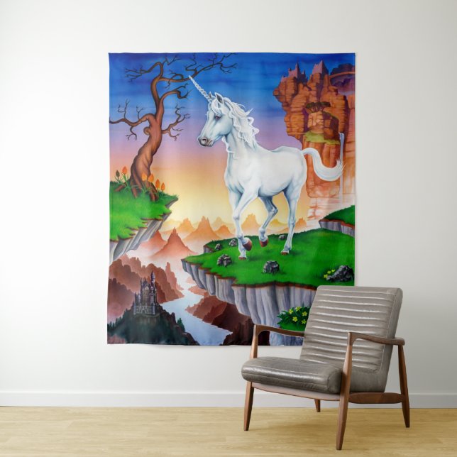 Large magical fantasy unicorn tapestry  (In Situ)