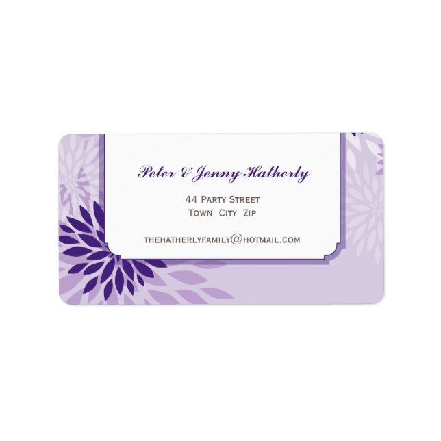 LARGE MAILING LABELS :: modern dahlia 1 L (Front)