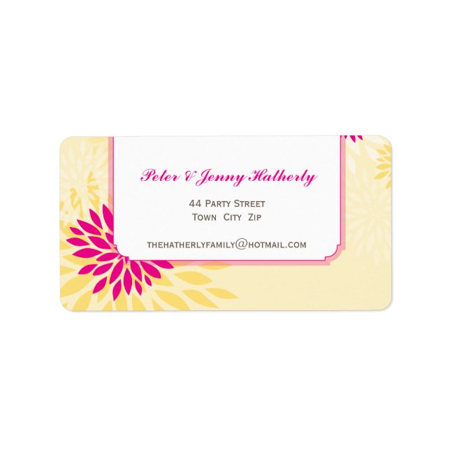 LARGE MAILING LABELS :: modern dahlia 3 L (Front)