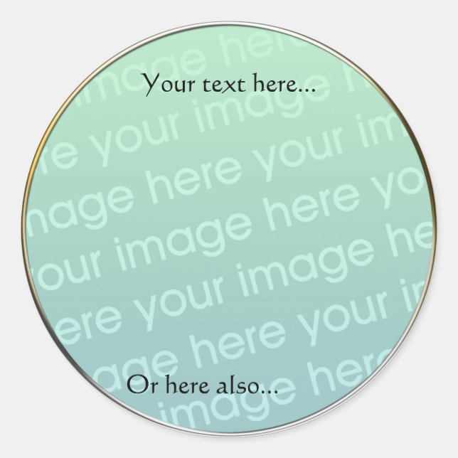 Large Make Your Own Stickers- 3 inch w/ Border Classic Round Sticker (Front)