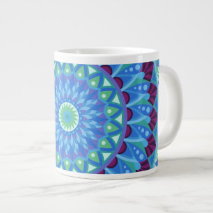 Large Mandala Midnight Dreams Oversized Zen Coffee Mug
