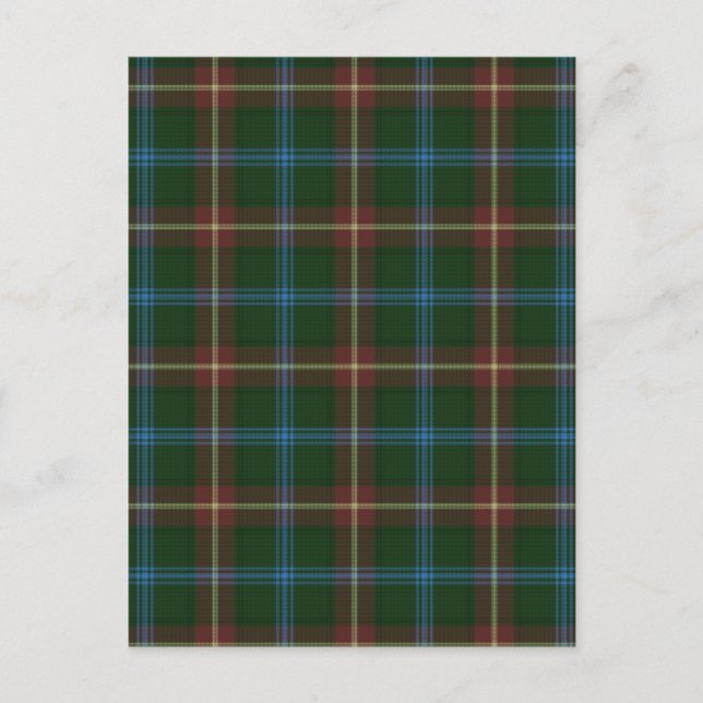 Large Manitoba tartan Postcard (Front)