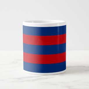 Large Modern Vibrant Horizontal Stripes Decor Large Coffee Mug