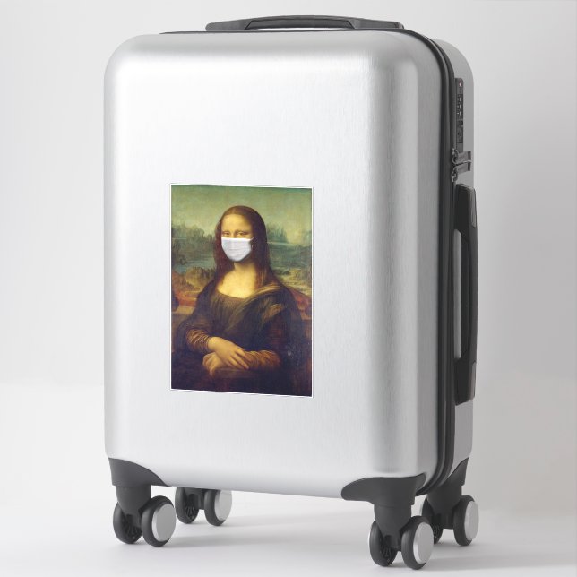 LARGE MONALISA WITH MASK DECAL STICKER (Suitcase)