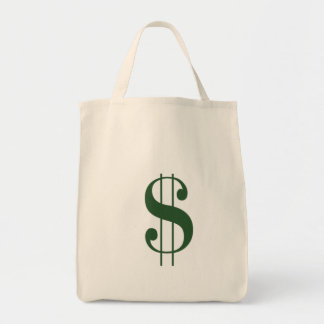 (Large $ Money Bag) Grocery Tote Bag