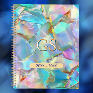 Large Monogram or Name & Date on Opal Planner