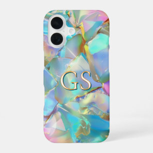 Large Monogram or Name on Opal iPhone 16 Case