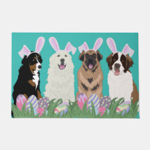 Large Mountain Dog Easter  Doormat