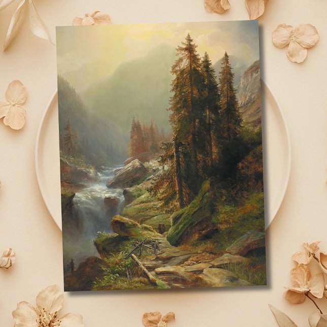 Large Mountain Landscape – Albert Zimmermann Postcard (Creator Uploaded)