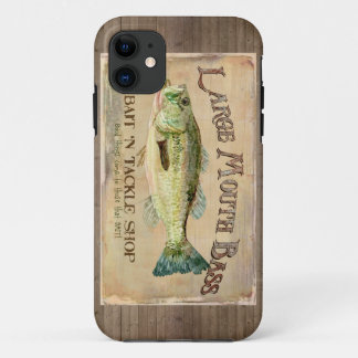 Large Mouth Bass Bait n Tackle Lake Decor iPhone 11 Case