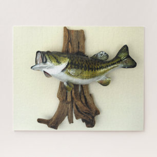 Large Mouth Bass Fish Mount Jigsaw Puzzle