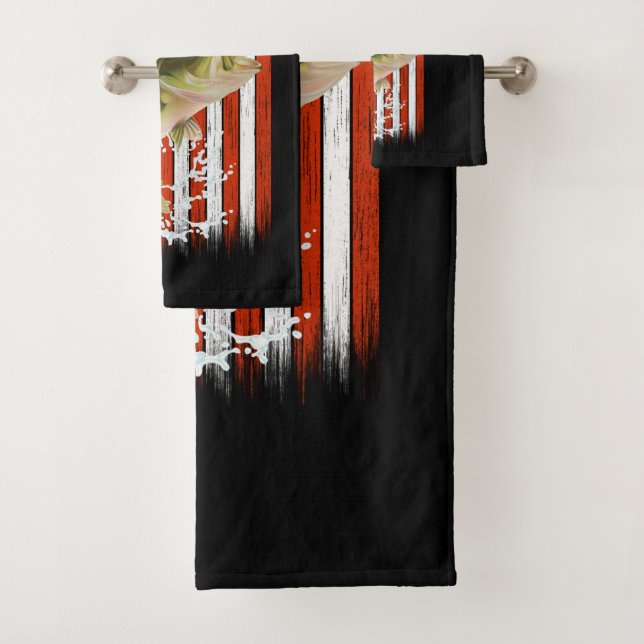 Large Mouth Bass Fishing USA Bath Towel Set (Insitu)