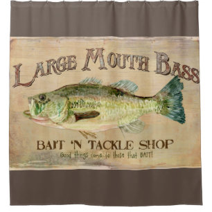Large Mouth Bass Lake House Cabin Fishing Decor