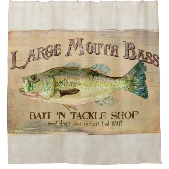 Large Mouth Bass Lake House Cabin Fishing Decor (Front)