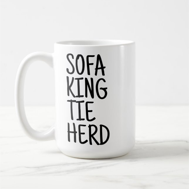 Large Mug - Sofa King Tie Herd (Gauche)