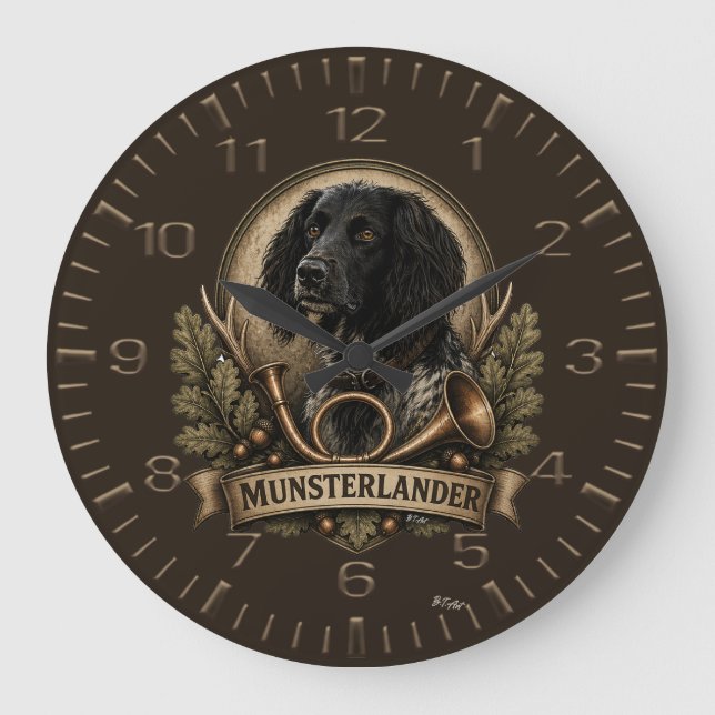  Large Munsterlander (logo)  Clock (Front)