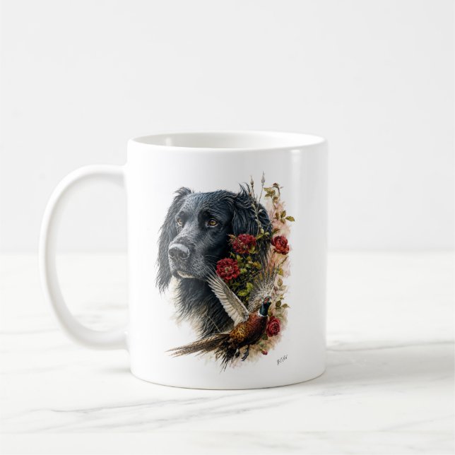 Large Munsterlander with pheasant   Coffee Mug (Left)