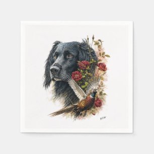 Large Munsterlander with pheasant   Napkin