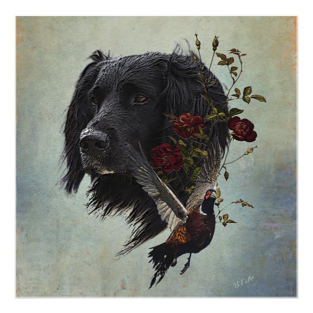 Large Munsterlander with pheasant   Photo Print (Front)