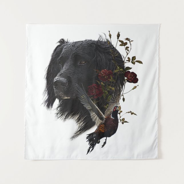 Large Munsterlander with pheasant     Tapestry (Front)