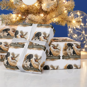 Large Münsterländer with  Pheasant Wrapping Paper