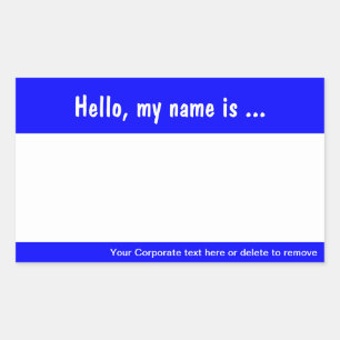 Large Name Tag / Badge Sticker for Corporate Event