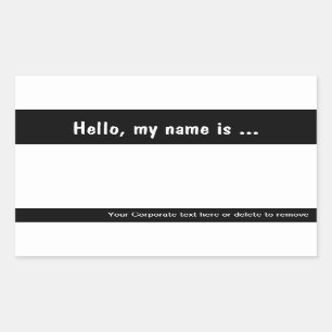 Large Name Tag / Badge Sticker for Corporate Event