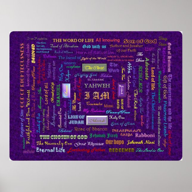 large  names of God poster (Front)
