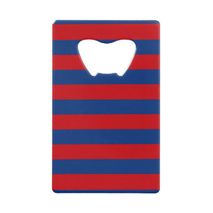 Large Nautical Theme Horizontal Stripes Credit Card Bottle Opener