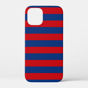 Large Nautical Theme Horizontal Stripes Style iPhone 12 Mini Case