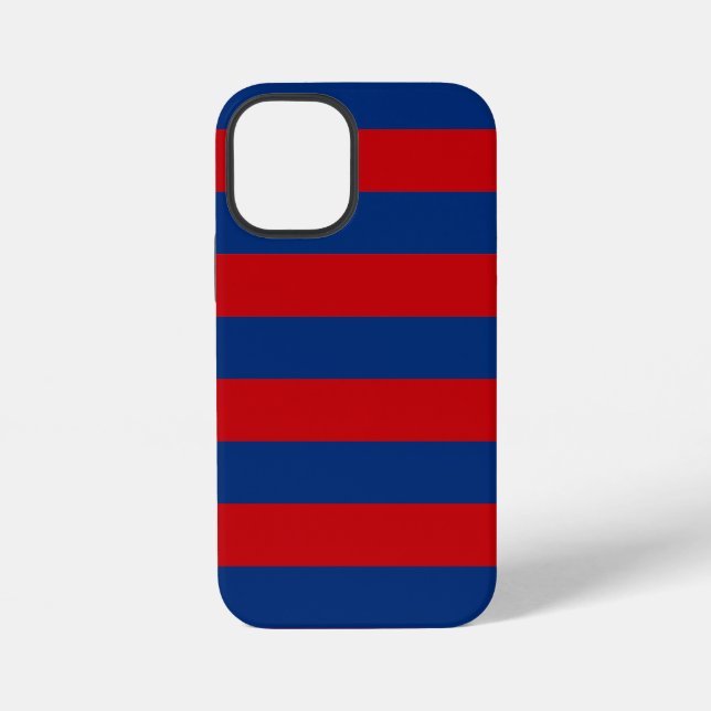 Large Nautical Theme Horizontal Stripes Style iPhone Case (Back)