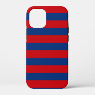 Large Nautical Theme Horizontal Stripes Style iPhone 12 Mini Case