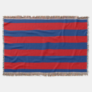 Large Nautical Theme Horizontal Stripes Throw Blanket