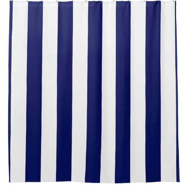 Large Navy Blue White Vertical Stripes #2 (Front)