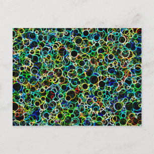 Large Neon Circles Postcard