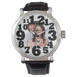 Large numbered personalized photo watch