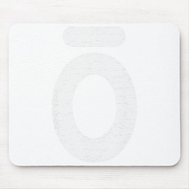 Large O Essential Oil White Words  Mouse Pad (Front)