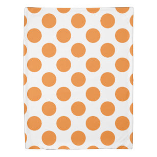 Large Orange Polka Dots Duvet Cover