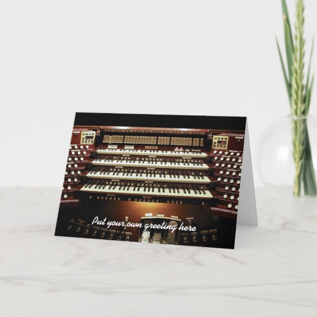 Large organ console DIY greeting Card (Front)