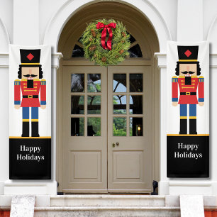 Large Outdoor Nutcracker Christmas Banner